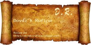 Dovák Rufina névjegykártya